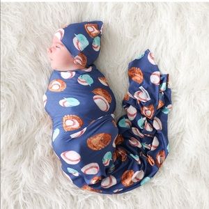 NWT Posh peanut swaddle & beanie set